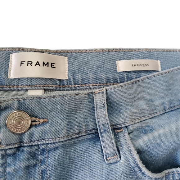 FRAME LE GARCON BOYFRIEND ZIP UP WOMANS JEANS, SIZE 30 - Picture 4 of 7